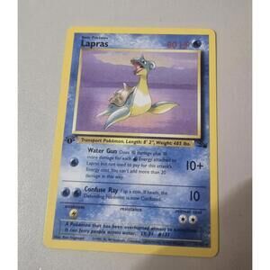 Pokemon Lapras 80 HP Water Trading Card 25/62 1st Edition